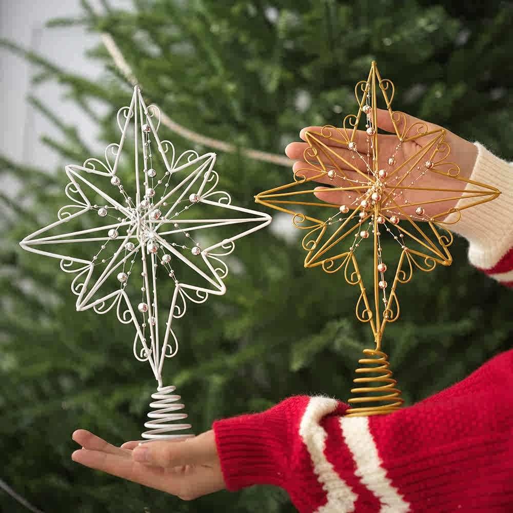 Star Tree Topper - 12.6 นิ้วไฟ LED สร้างสรรค์ Glitter ตกแต่งต้นคริสต์มาสต้นคริสต์มาส