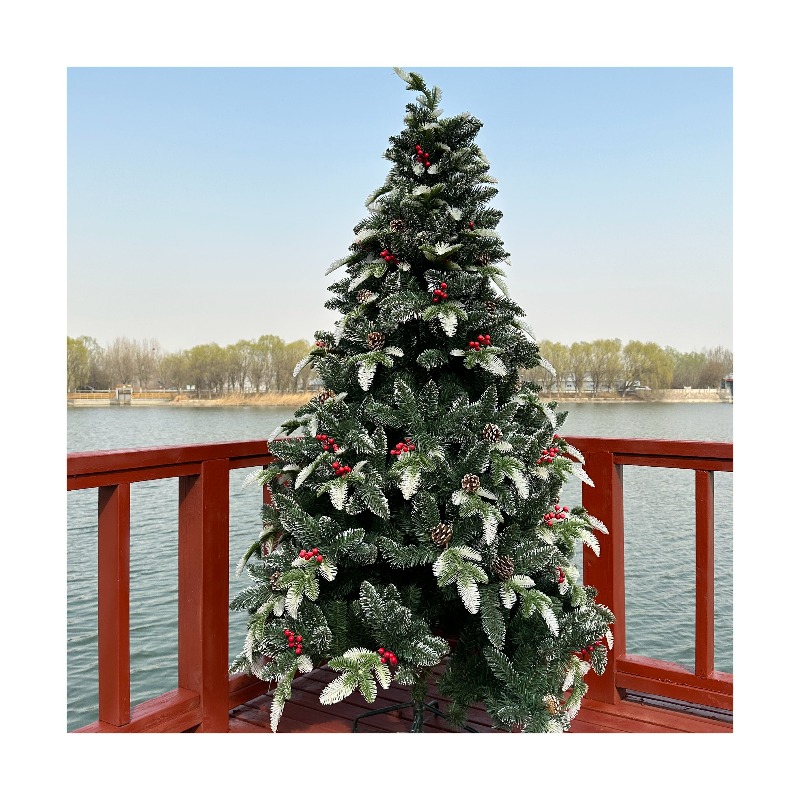 Christmas Tree Artificial - ต้นคริสต์มาสประดิษฐ์คุณภาพสูง ขนาด 220 ซม. สีเขียว ทำจากวัสดุ