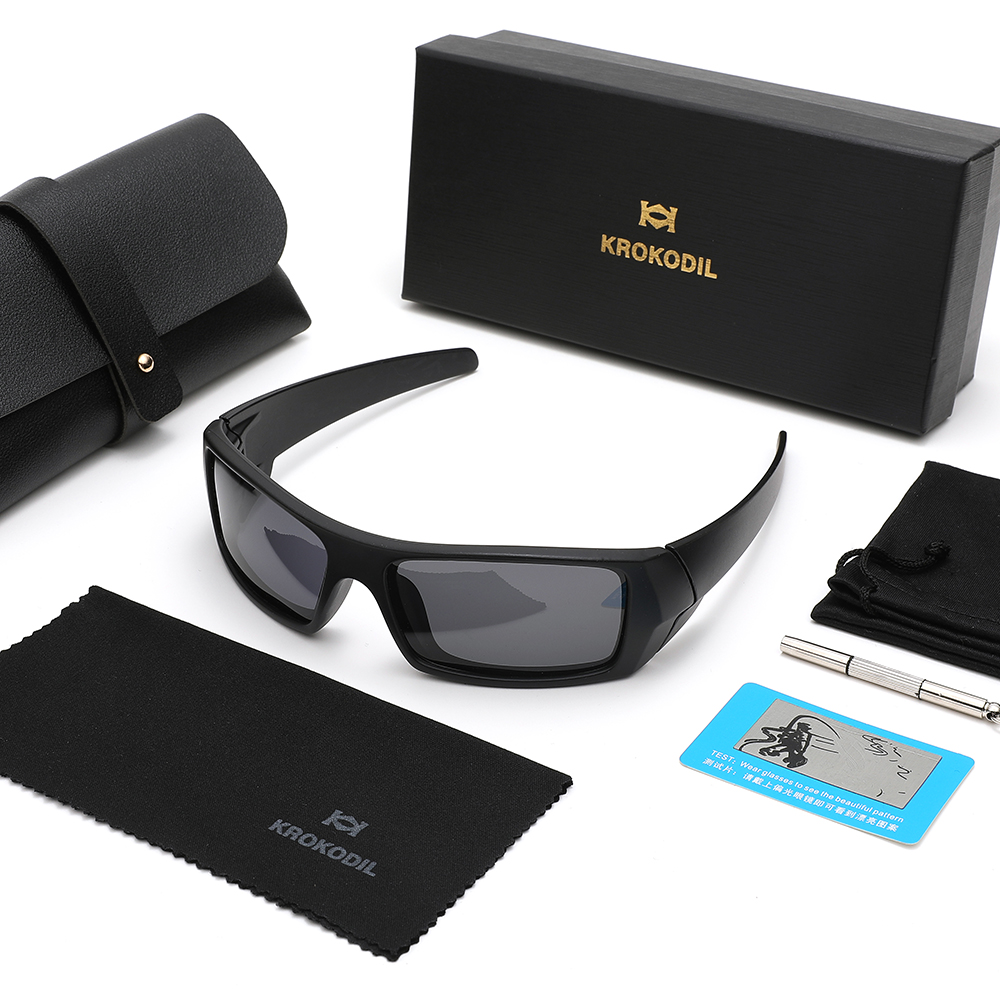 Gift Box Wrap Set - แว่นกันแดดโพลาไรซ์ UV400 แบบพันรอบ สำหรับผู้ชายและผู้หญิง ชุดกล่องของขวัญพรีเมียม 6