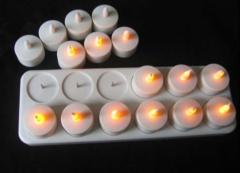 Holiday Candle Set - ชุด 12 ชิ้น ไฟ LED แบบชาร์จไฟได้