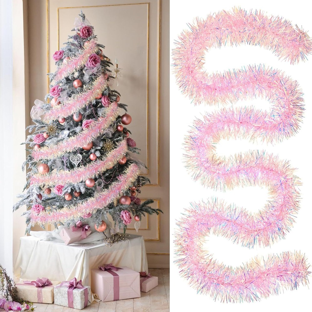 Tinsel Garland Decoration - 2M/9CM แถบตกแต่งคริสต์มาส แถบหลากสี DIY คริสต์มาสกลิตเตอร์ การ์แลนด์