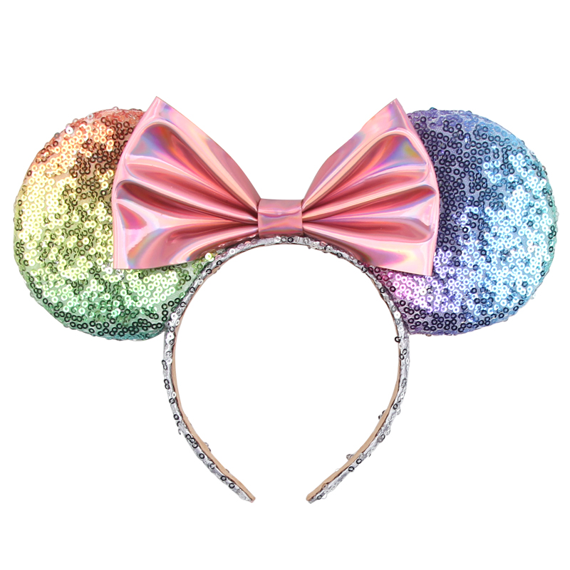 Ribbon Bow Gift - ใหม่ดิสนีย์ขนาดใหญ่มิกกี้เมาส์ที่คาดผมคลื่นจุดโบว์ใหญ่หูเครื่องแต่งกายคาดศีรษะคอสเพลย์ตุ๊กตาผู้ใหญ่/เด็กคาดศีรษะของขวัญ