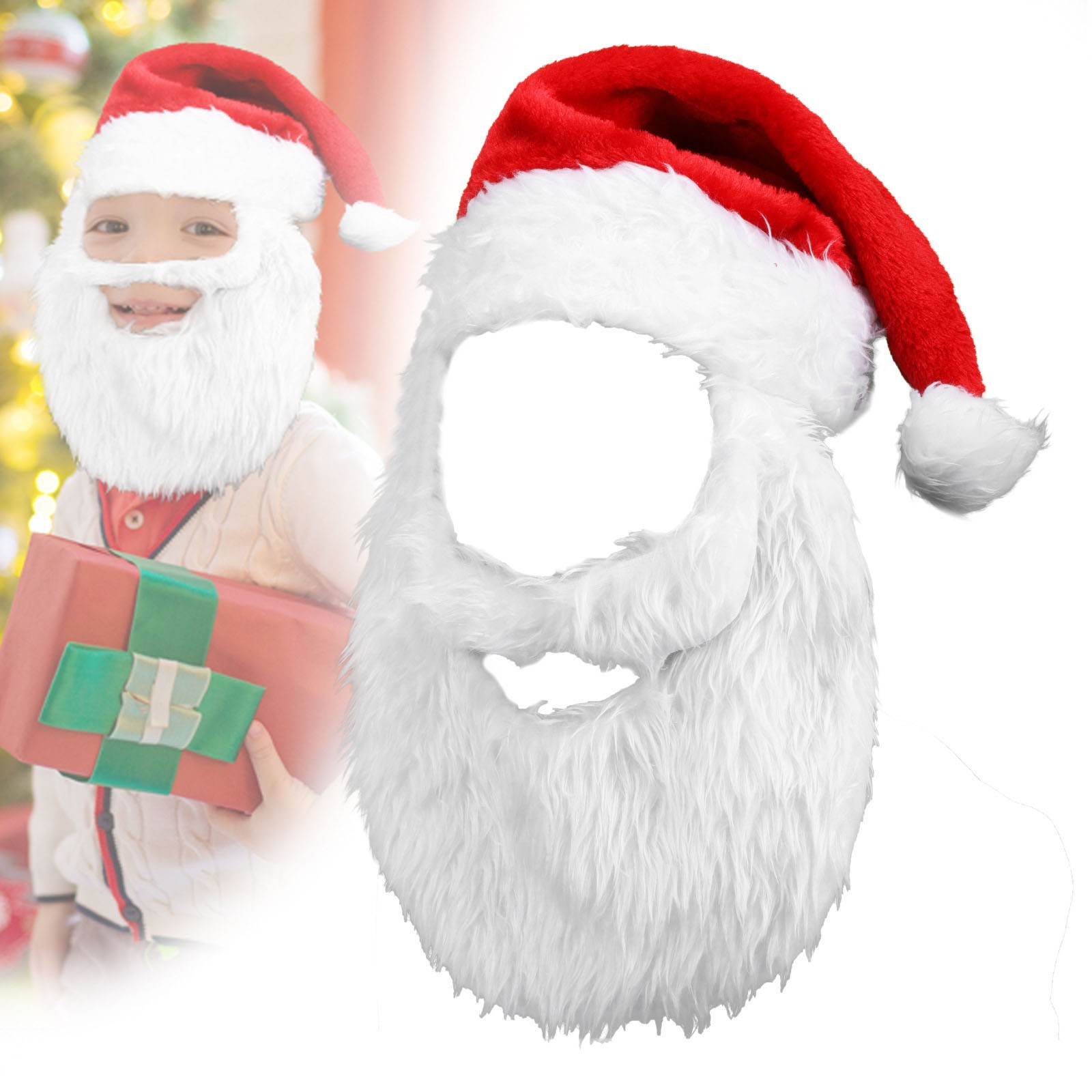 Santa Hat Plush - ใหม่ผู้ใหญ่ Ball Plush หมวกคริสต์มาสสําหรับ Unisex ตลก