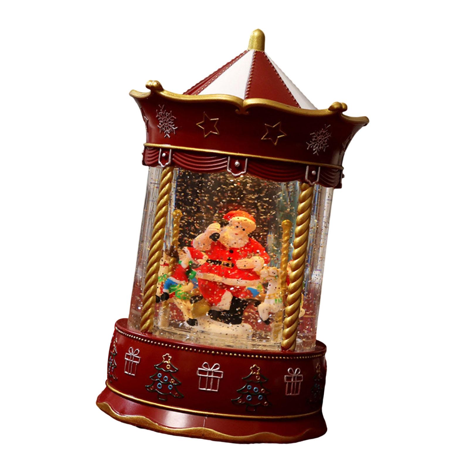 Snow Globe Musical - กล่องดนตรีลูกโลกหิมะตกแต่งคริสต์มาส ของตกแต่งโต๊ะคริสต์มาส ของประดับตกแต่งสำหรับงานปาร์ตี้ ของขวัญวันวาเลนไทน์
