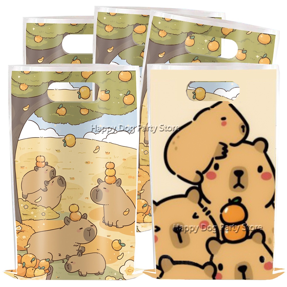 Gift Box Wrap Set - การ์ตูน Capybara Party Supplies สัตว์ Capybara