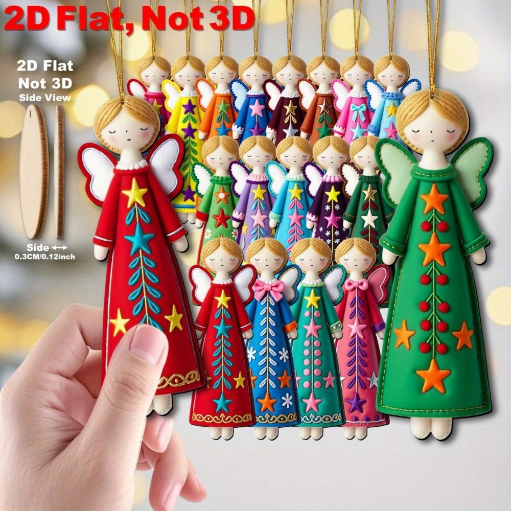 Star Tree Topper - เครื่องประดับรูปนางฟ้าหลากสี 16 ชิ้น - 4. ของตกแต่งแขวนรูปนางฟ้า
