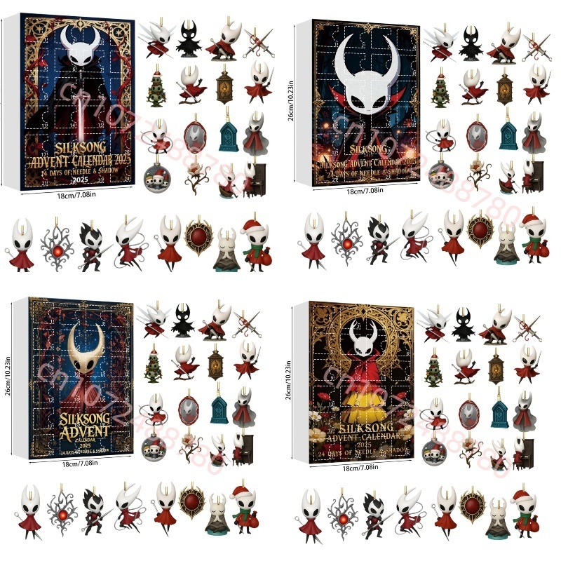 Advent Calendar Gift - พวงกุญแจปฏิทินนับถอยหลังวันคริสต์มาส SILKSONGs ปี 2026 น่ารัก 24