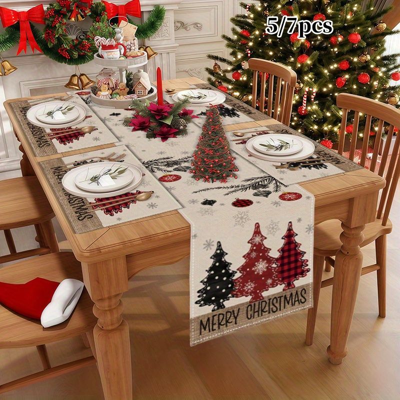ชุดผ้ารองโต๊ะคริสต์มาสสไตล์อเม - Christmas Table Runner บทวิจารณ์และราคา
