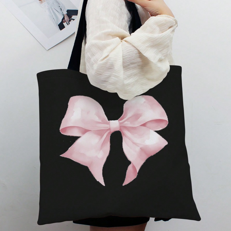 ROMWE กระเป๋าสะพายผ้าแคนวาสลาย - Ribbon Bow Gift บทวิจารณ์และราคา