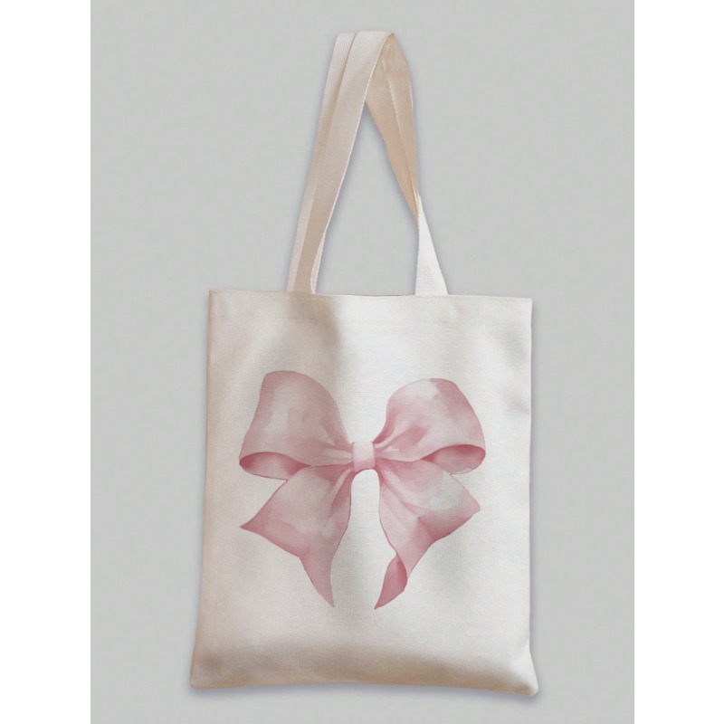 ROMWE กระเป๋าสะพายผ้าแคนวาสลาย - Ribbon Bow Gift บทวิจารณ์และราคา