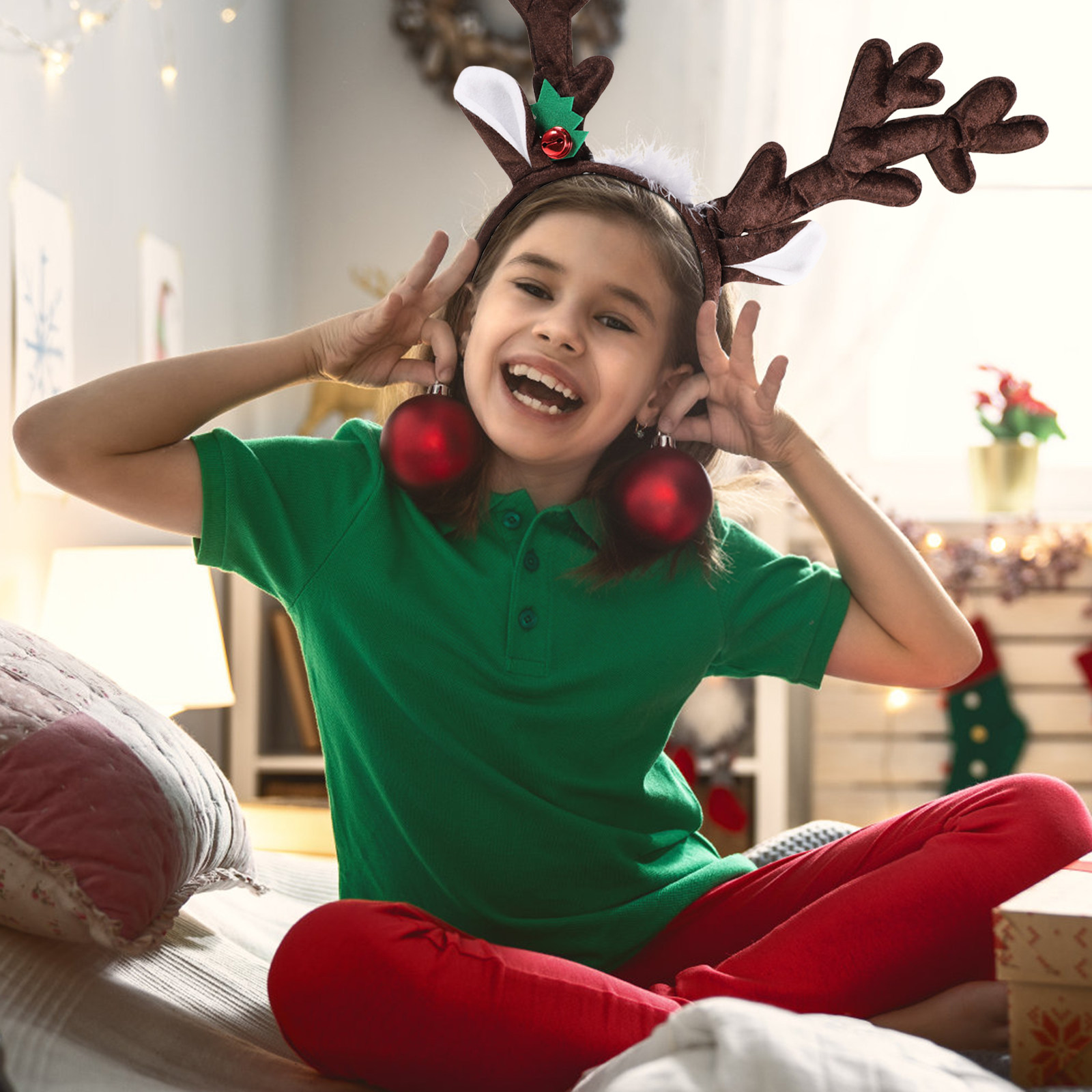 ที่คาดผมรูปเขากวางเรนเดียร์ สำ - Reindeer Antlers Headband บทวิจารณ์และราคา