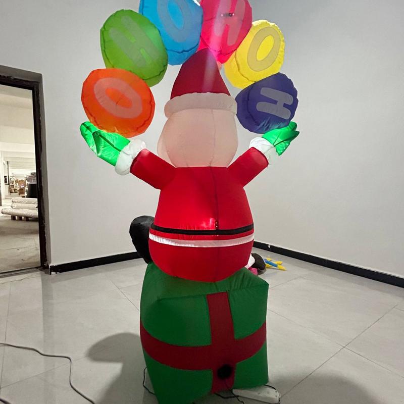 ซานต้าเป่าลมตกแต่งพร้อมไฟ LED  - Christmas Lights Outdoor บทวิจารณ์และราคา