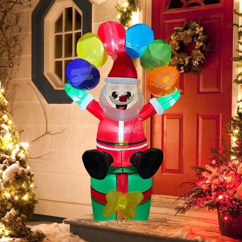 ซานต้าเป่าลมตกแต่งพร้อมไฟ LED  - Christmas Lights Outdoor บทวิจารณ์และราคา