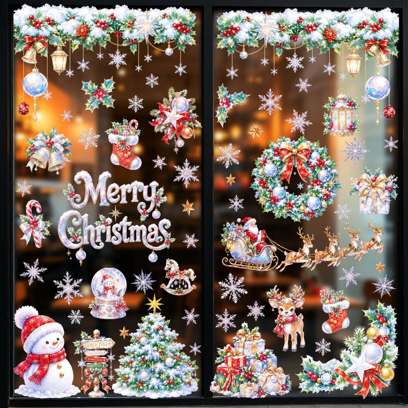 สติ๊กเกอร์ติดกระจกคริสต์มาสแบบ - Snowflake Window Decal บทวิจารณ์และราคา