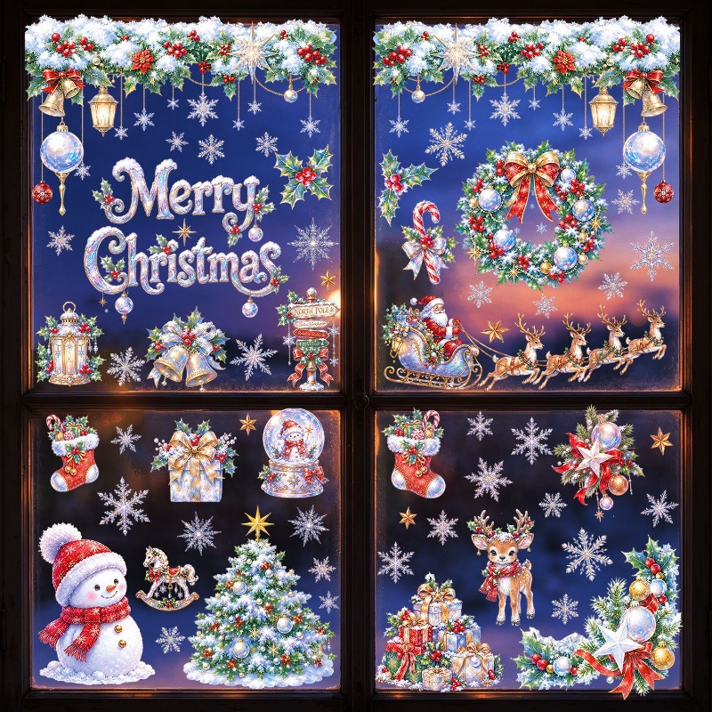 สติ๊กเกอร์ติดกระจกคริสต์มาสแบบ - Snowflake Window Decal บทวิจารณ์และราคา