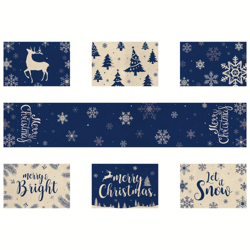 ชุดแผ่นรองจานและผ้าปูโต๊ะคริสต - Christmas Table Runner บทวิจารณ์และราคา