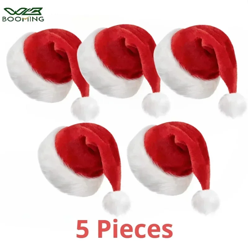 5/1PCS หมวกคริสต์มาสตุ๊กตาผู้ใ - Santa Hat Plush บทวิจารณ์และราคา