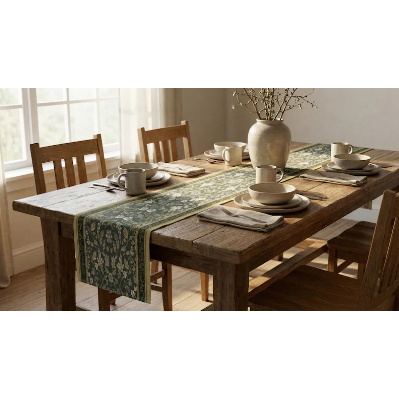 ผ้าปูโต๊ะลายดอกไม้สไตล์อาร์ตเด - Christmas Table Runner บทวิจารณ์และราคา