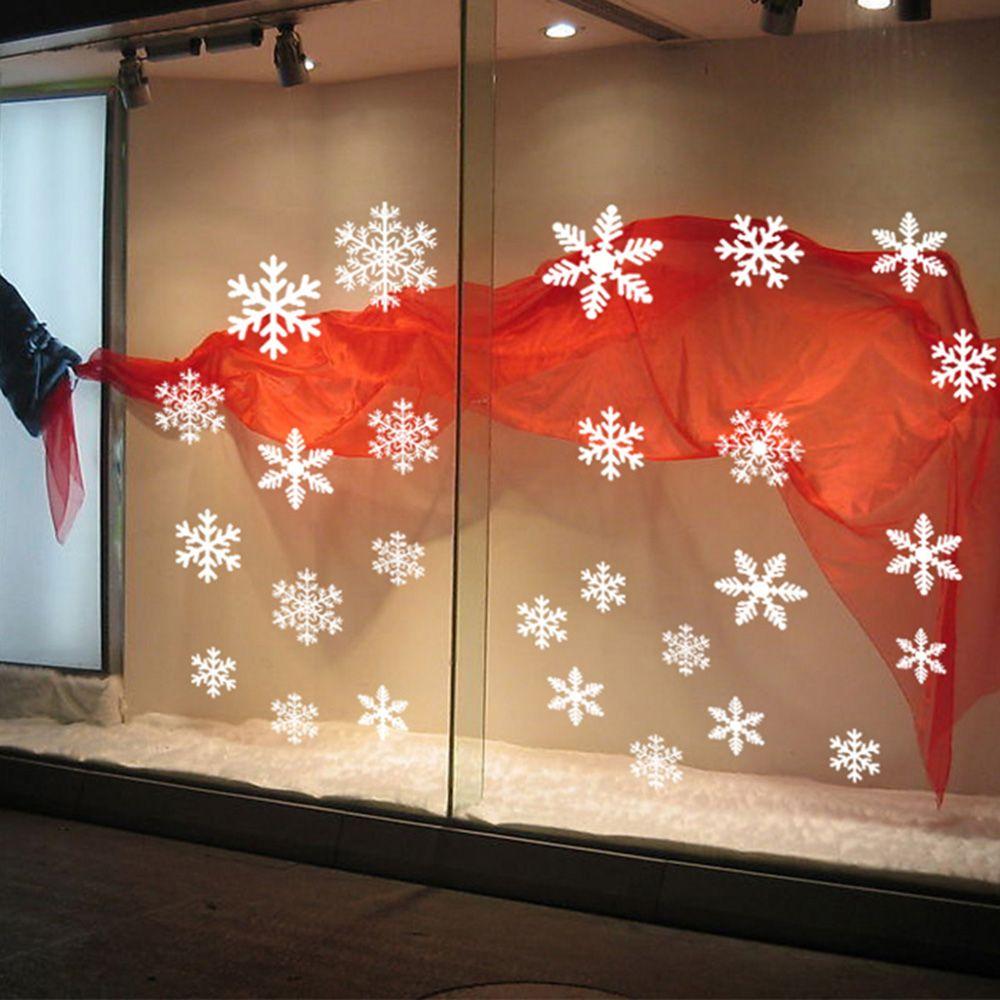 27/38ชิ้นของขวัญคริสต์มาสของตก - Snowflake Window Decal บทวิจารณ์และราคา