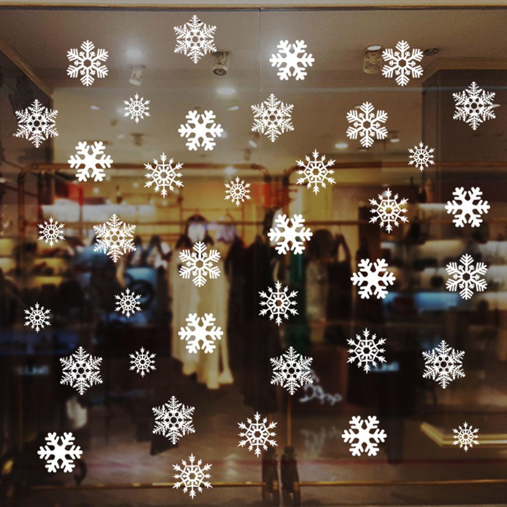 27/38ชิ้นของขวัญคริสต์มาสของตก - Snowflake Window Decal บทวิจารณ์และราคา