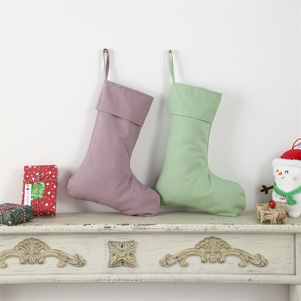 ถุงเท้าคริสต์มาสผ้าลินินแบบเรี - Christmas Stocking Hanging บทวิจารณ์และราคา