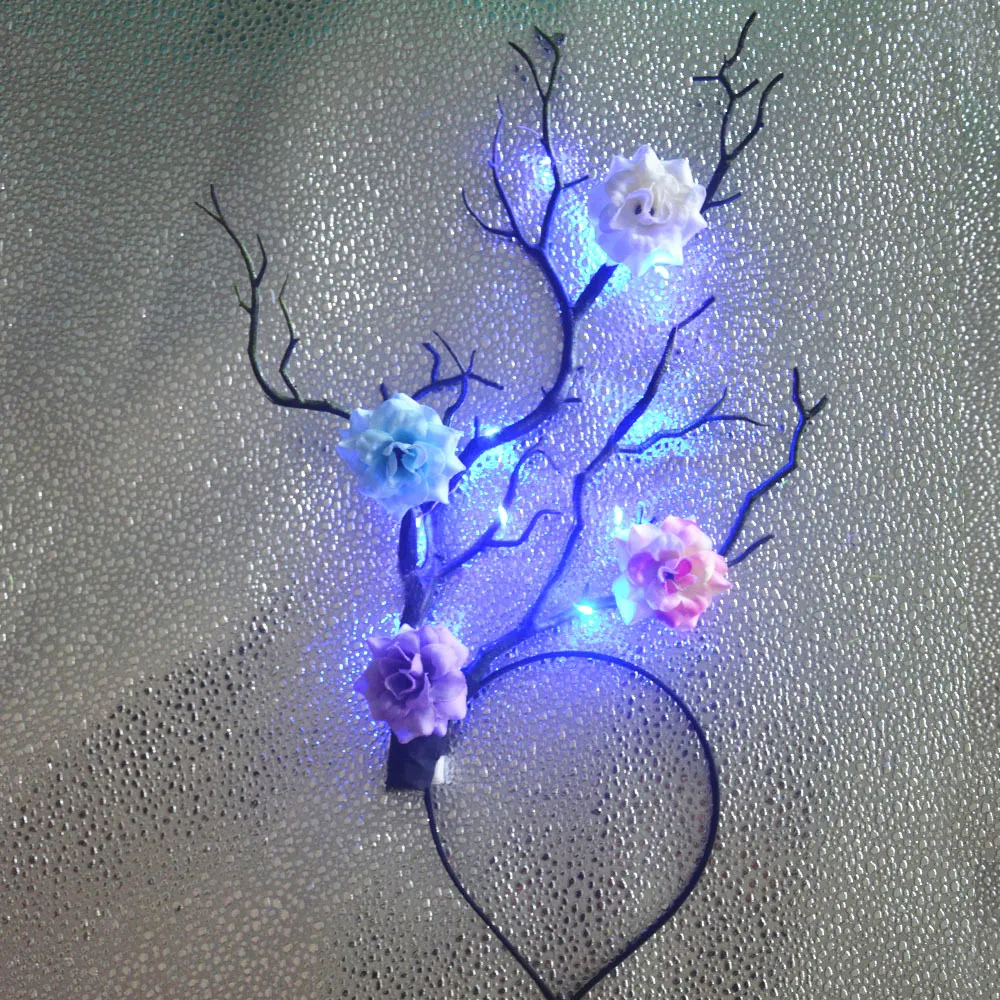 ที่คาดผมเขากวางเรืองแสงลายดอกไ - Reindeer Antlers Headband บทวิจารณ์และราคา