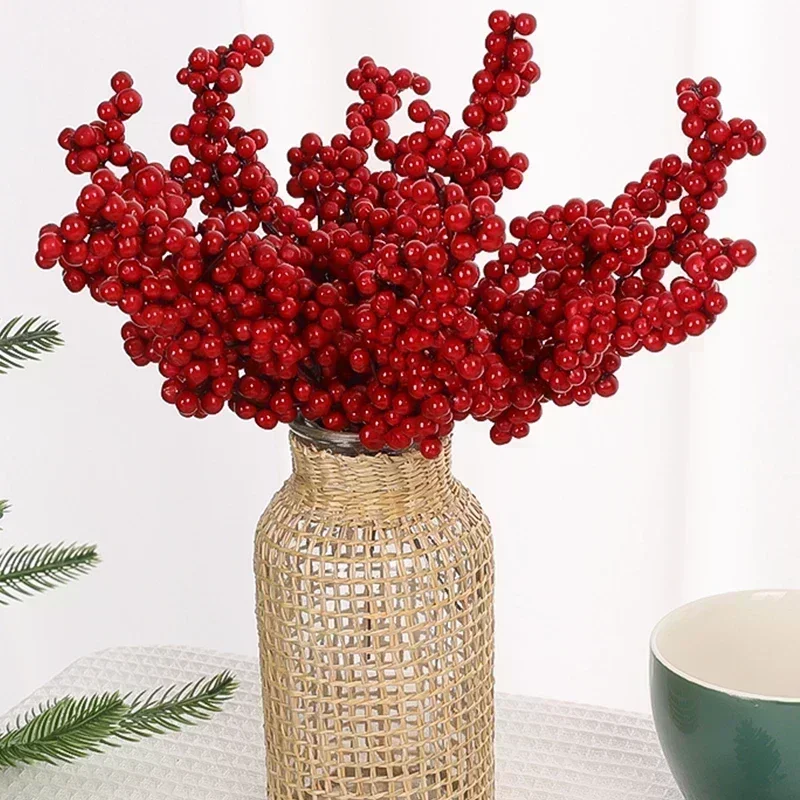 กิ่งผลเบอร์รี่สีแดงประดิษฐ์สำห - Christmas Tree Artificial บทวิจารณ์และราคา