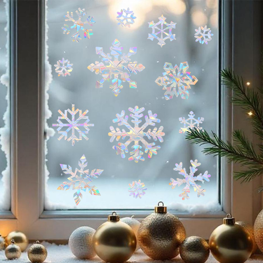 สติ๊กเกอร์ติดผนังลายเกล็ดหิมะส - Snowflake Window Decal บทวิจารณ์และราคา