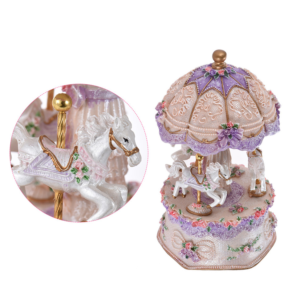 ม้าหมุนแบบหมุนได้รูปม้า3ตัวในฝ - Snow Globe Musical บทวิจารณ์และราคา