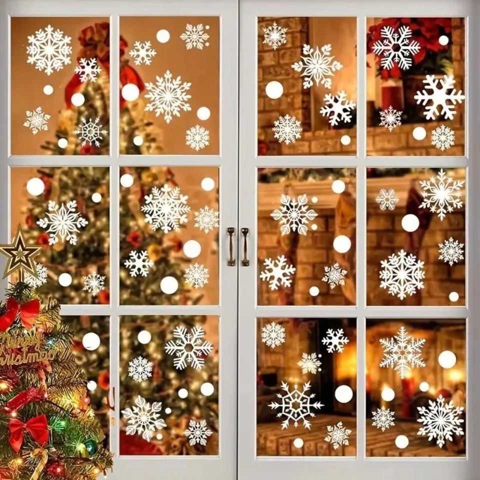 สติ๊กเกอร์ติดหน้าต่างลายเกล็ดห - Snowflake Window Decal บทวิจารณ์และราคา