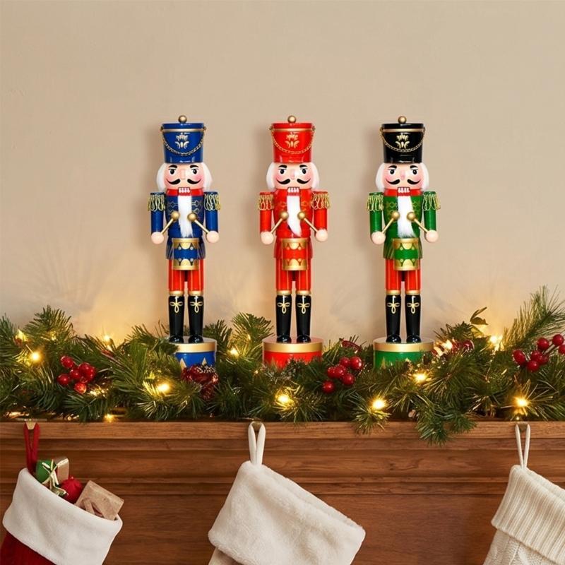 36ซม.ไม้NutcrackersกลองทหารFig - Nutcracker Figurine บทวิจารณ์และราคา