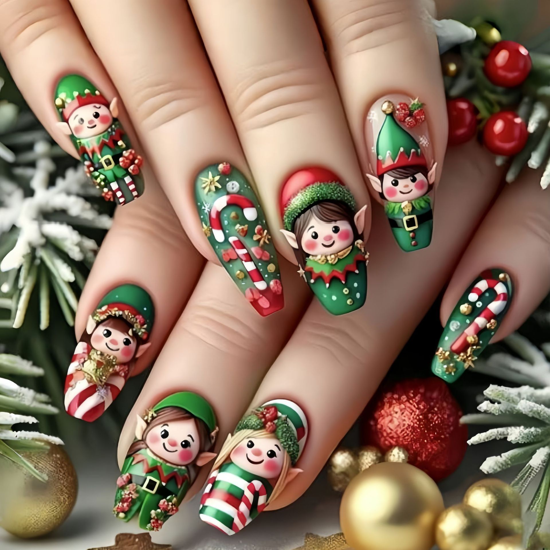 เล็บปลอมขนาดกลางสำหรับงานปาร์ต - Christmas Tree Artificial บทวิจารณ์และราคา
