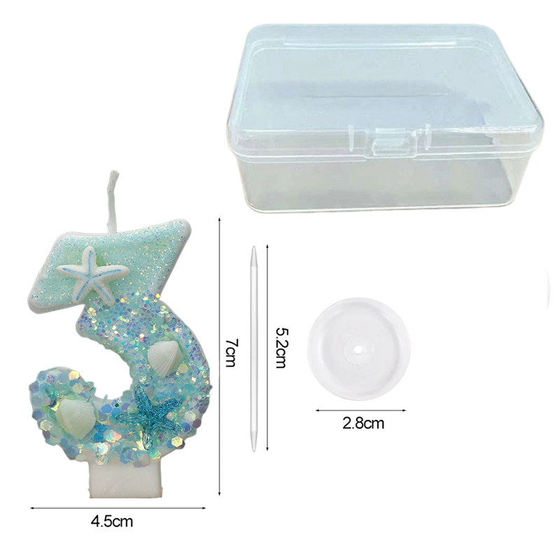 เทียนวันเกิดรูปดาวทะเลสีฟ้าทะเ - Holiday Candle Set บทวิจารณ์และราคา