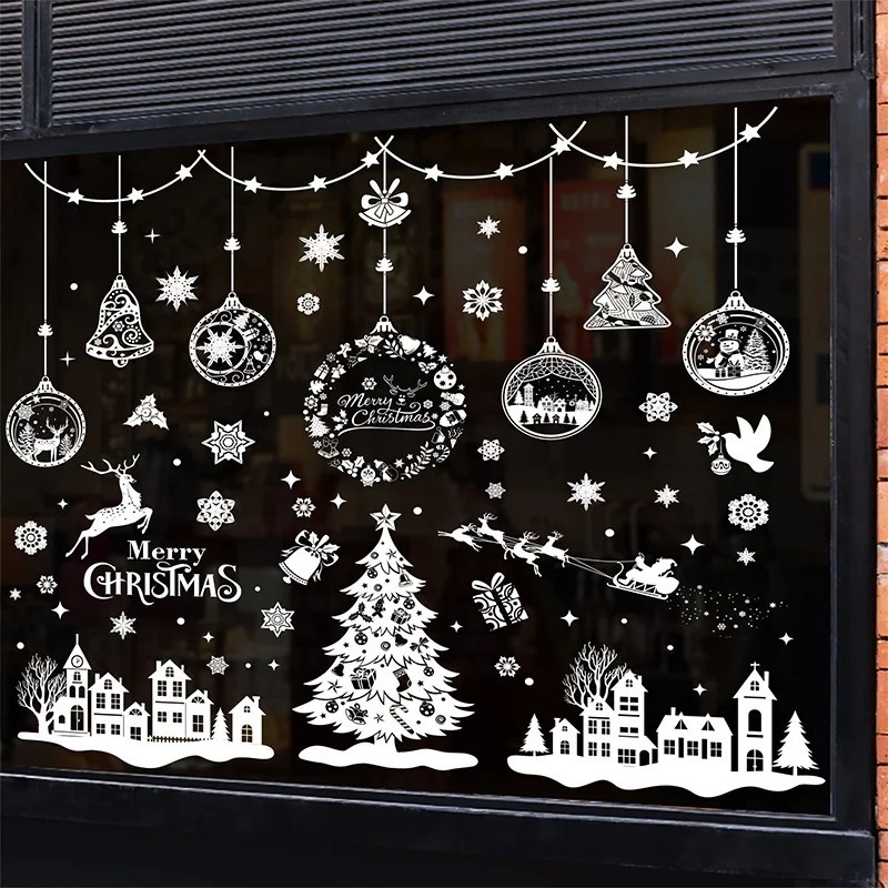 สติกเกอร์ติดหน้าต่างลายระฆังคร - Snowflake Window Decal บทวิจารณ์และราคา