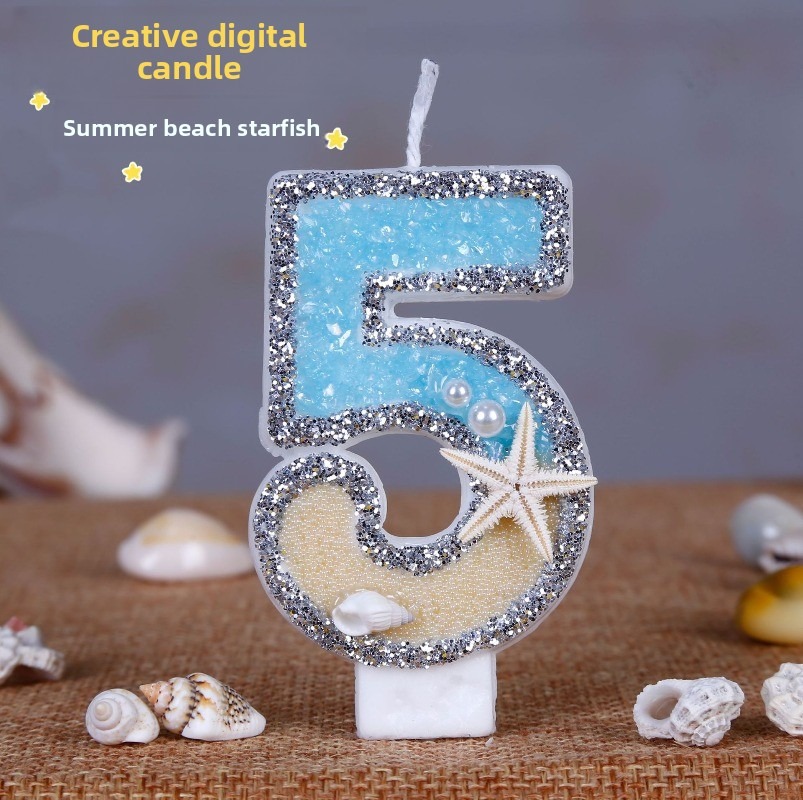 เทียนวันเกิดรูปปลาดาวชายหาด หม - Holiday Candle Set บทวิจารณ์และราคา