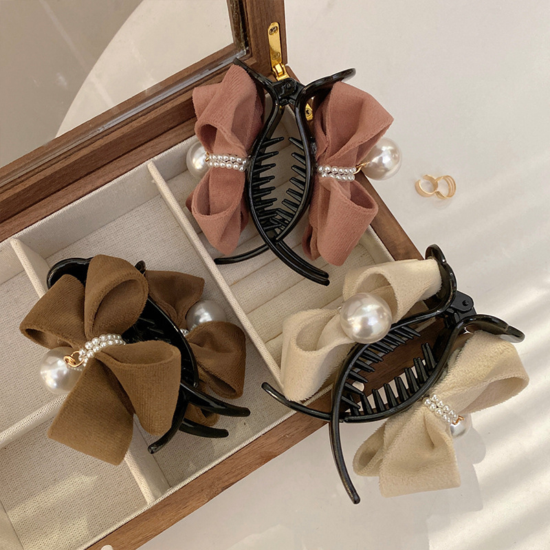 1ชิ้นกิ๊บหนีบผมรูปโบว์ประดับมุ - Ribbon Bow Gift บทวิจารณ์และราคา