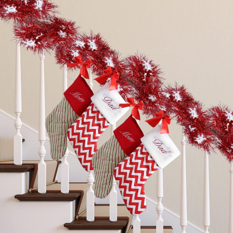 ริบบิ้นตกแต่งคริสต์มาส 1 ชิ้น  - Tinsel Garland Decoration บทวิจารณ์และราคา