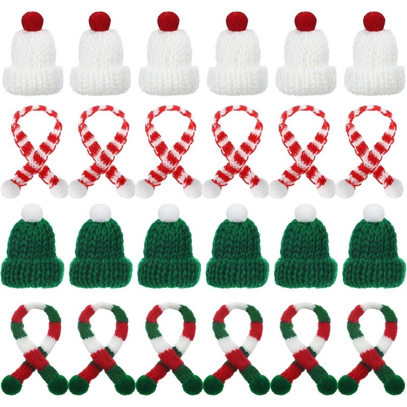5/10 ชิ้นตกแต่งคริสต์มาสมินิถั - Santa Hat Plush บทวิจารณ์และราคา