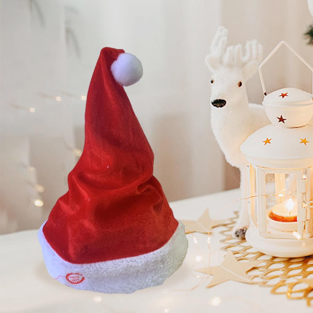 หมวกคริสต์มาสสำหรับผู้ใหญ่รูปช - Santa Hat Plush บทวิจารณ์และราคา