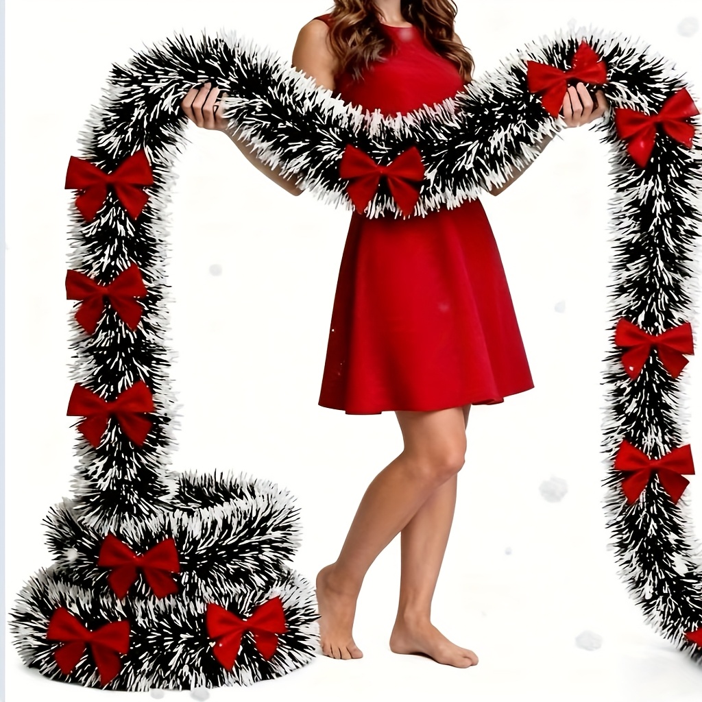 พวงมาลัยคริสต์มาสประดิษฐ์ พวงม - Tinsel Garland Decoration บทวิจารณ์และราคา