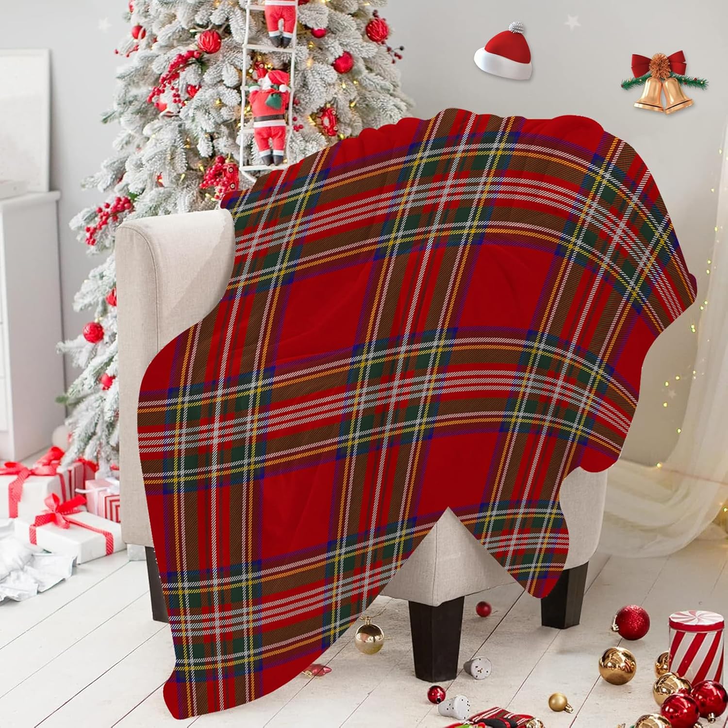ผ้าห่มลายสก็อตสำหรับคริสต์มาส  - Christmas Throw Blanket บทวิจารณ์และราคา