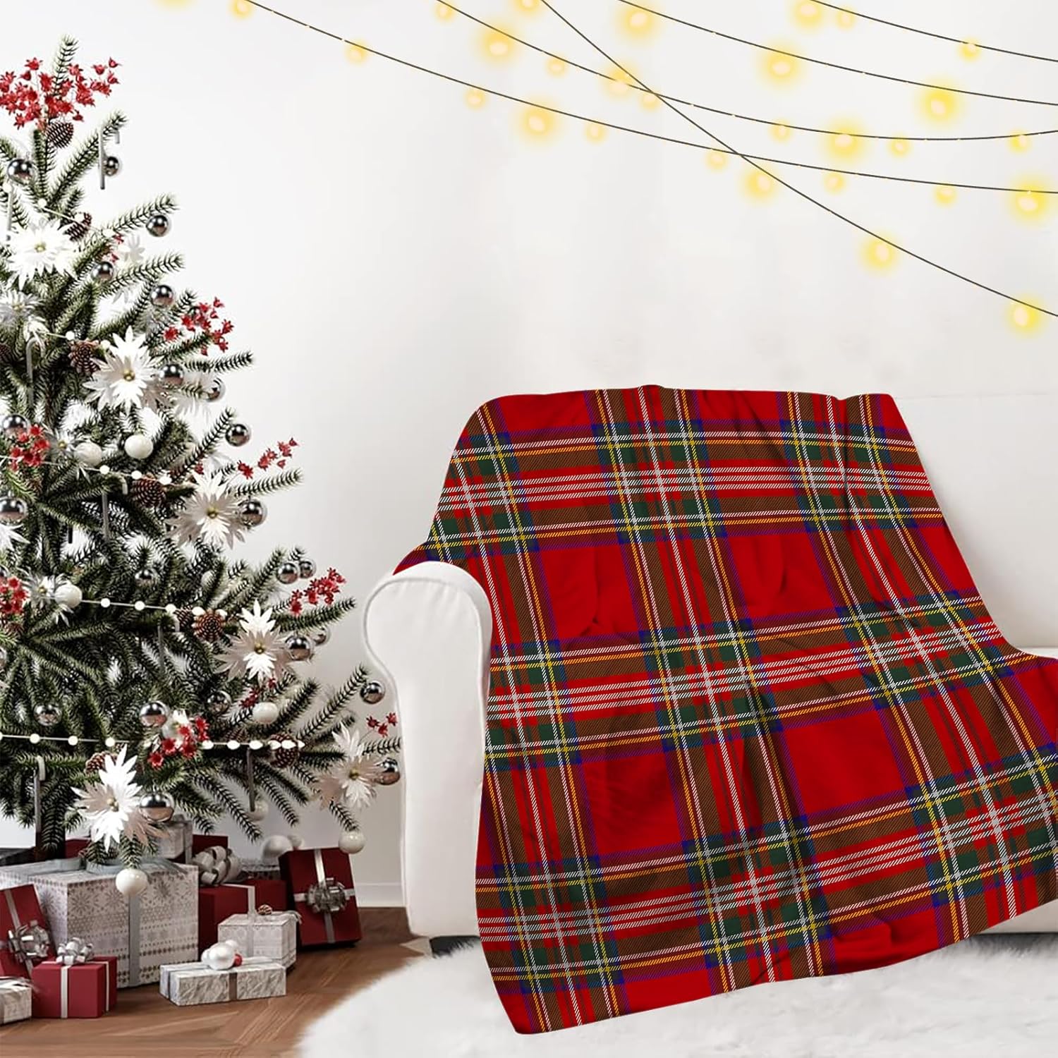 ผ้าห่มลายสก็อตสำหรับคริสต์มาส  - Christmas Throw Blanket บทวิจารณ์และราคา