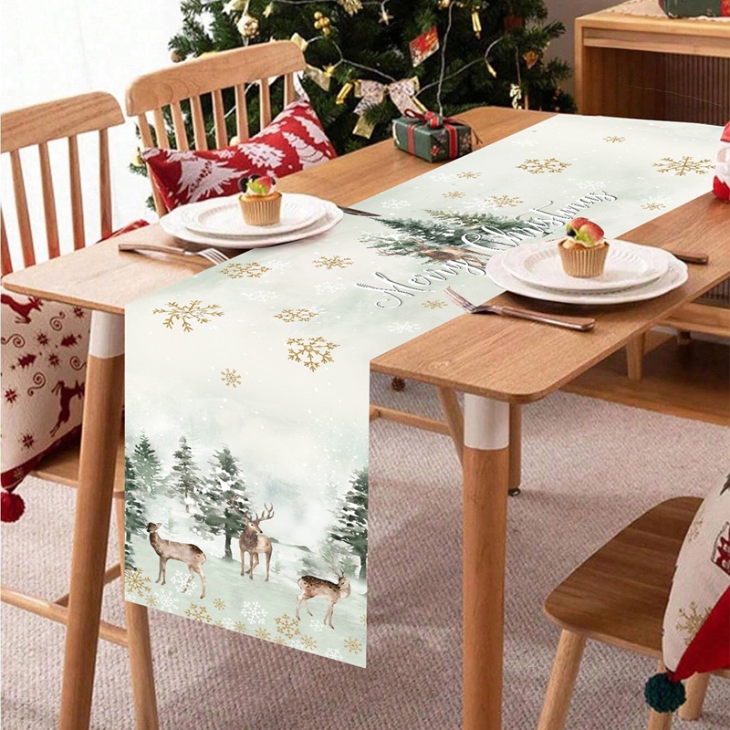 ผ้าปูโต๊ะคริสต์มาส ของตกแต่งคร - Christmas Table Runner บทวิจารณ์และราคา