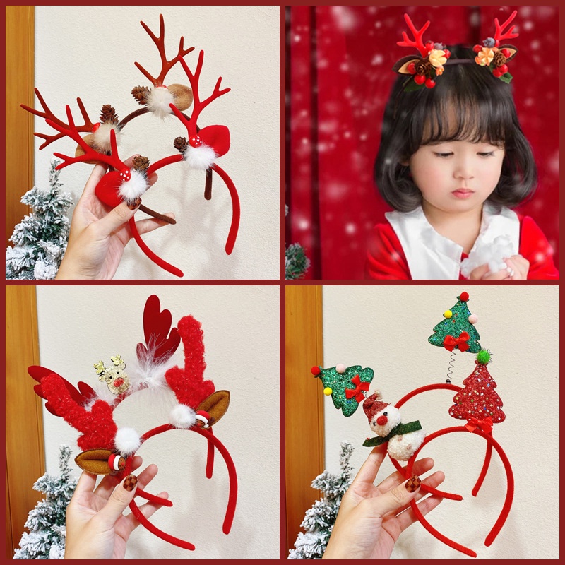 1-15 ชิ้นที่คาดผมคริสต์มาส หิม - Reindeer Antlers Headband บทวิจารณ์และราคา