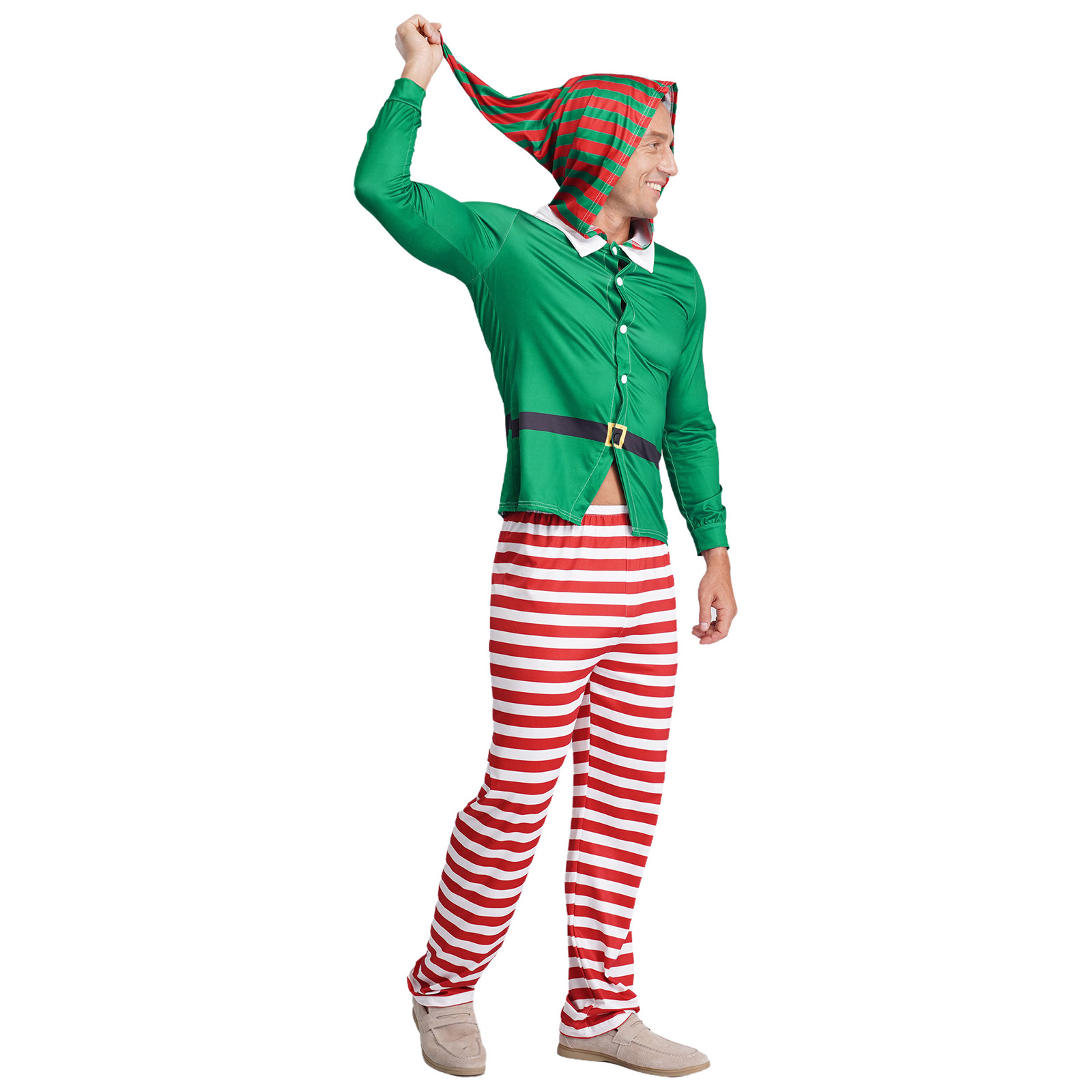 ชุดนอนเอลฟ์คริสต์มาสสำหรับผู้ช - Elf Costume Christmas บทวิจารณ์และราคา