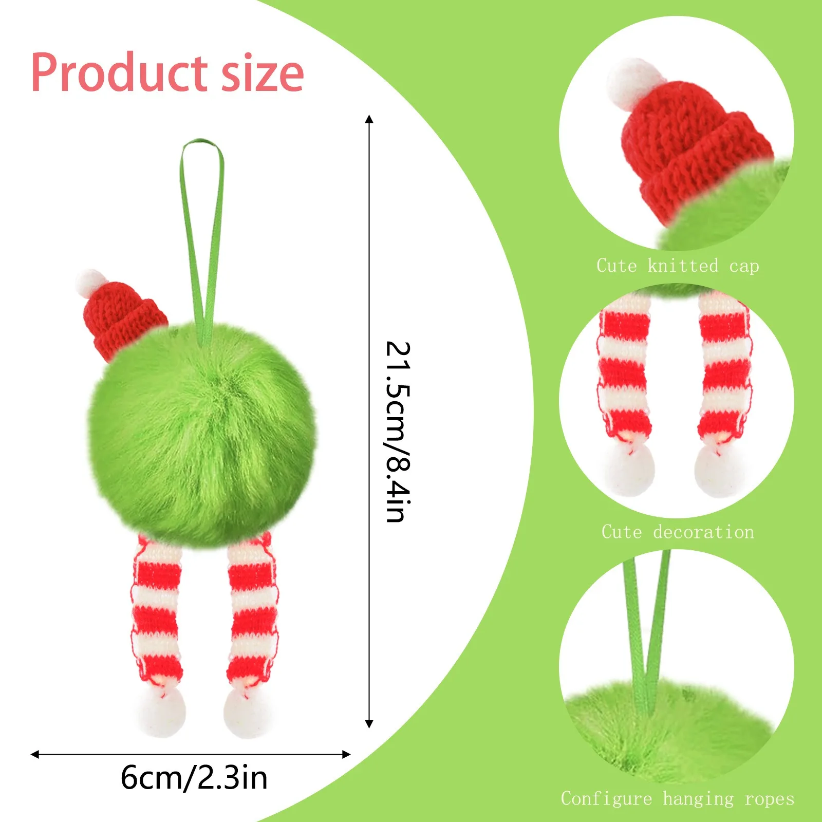 ลูกบอลตุ๊กตาขนยาวสีเขียวคริสต์ - Santa Hat Plush บทวิจารณ์และราคา