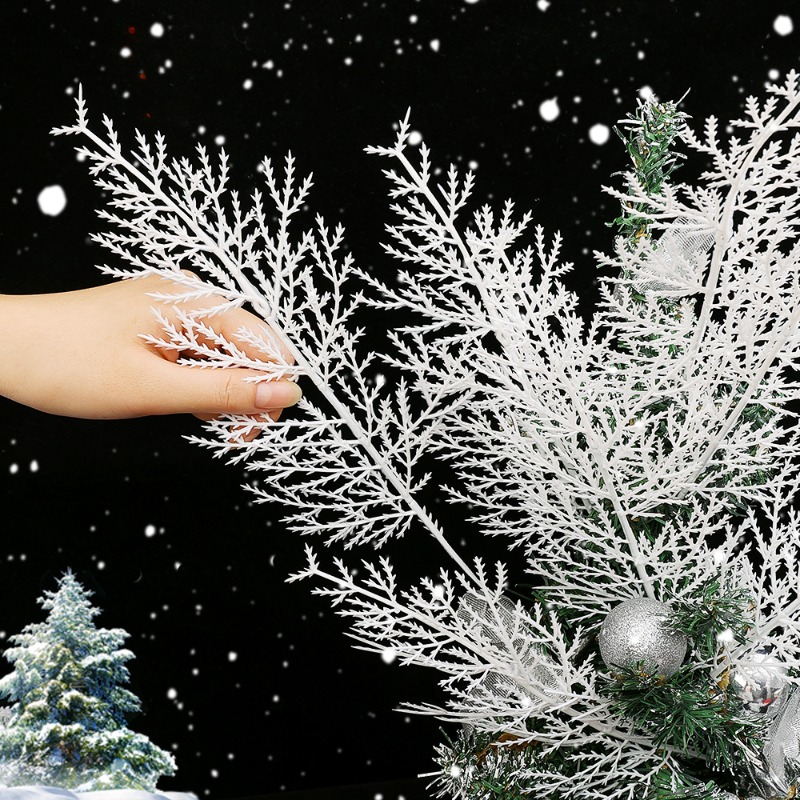 กิ่งสนประดิษฐ์สีขาวสำหรับคริสต - Christmas Wreath Fake บทวิจารณ์และราคา