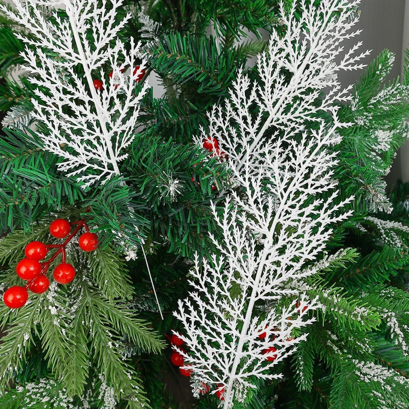 กิ่งสนประดิษฐ์สีขาวสำหรับคริสต - Christmas Wreath Fake บทวิจารณ์และราคา