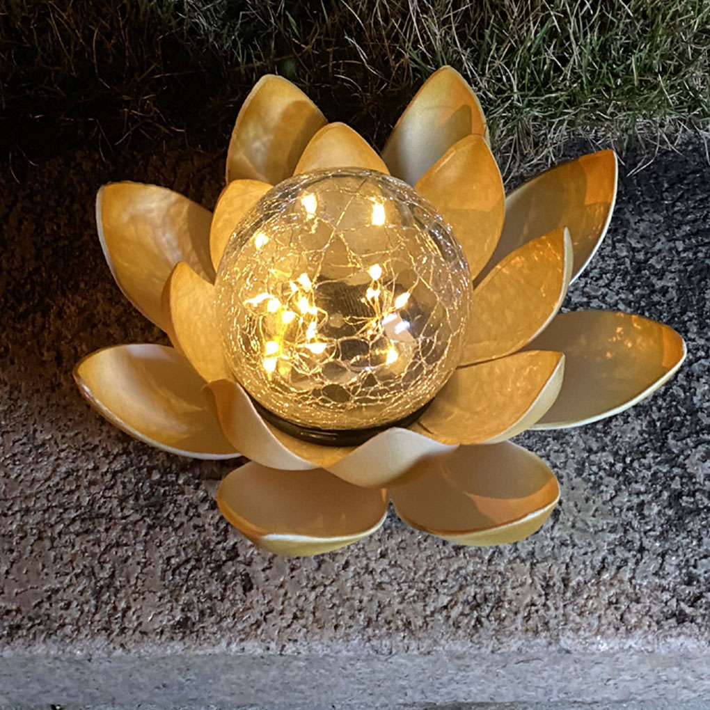 โคมไฟลูกบอลแก้วร้าวทรงดอกบัว l - Christmas Lights Outdoor บทวิจารณ์และราคา