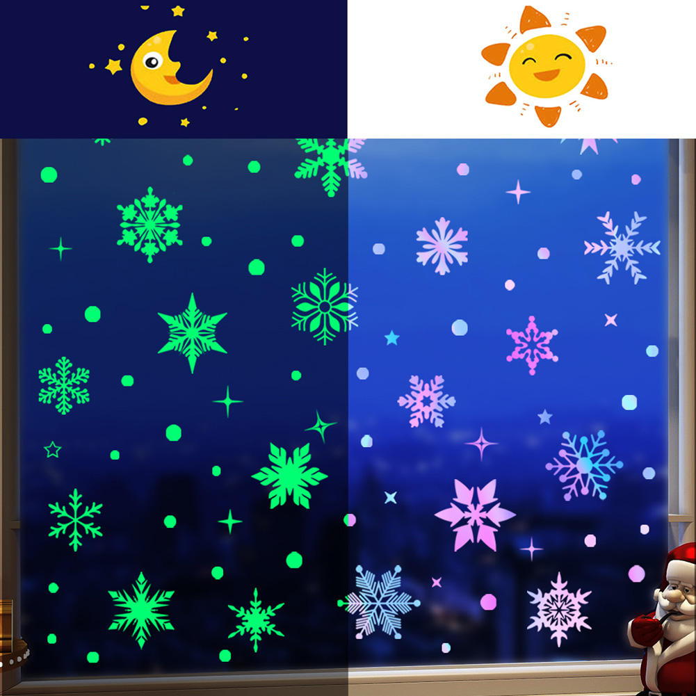 สติกเกอร์ติดผนังเกล็ดหิมะเรือง - Snowflake Window Decal บทวิจารณ์และราคา
